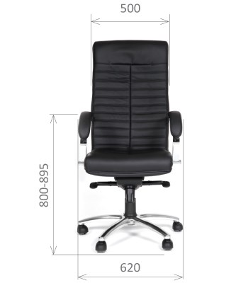 Кресло CHAIRMAN 480 Экокожа премиум черная в Армавире - изображение 1